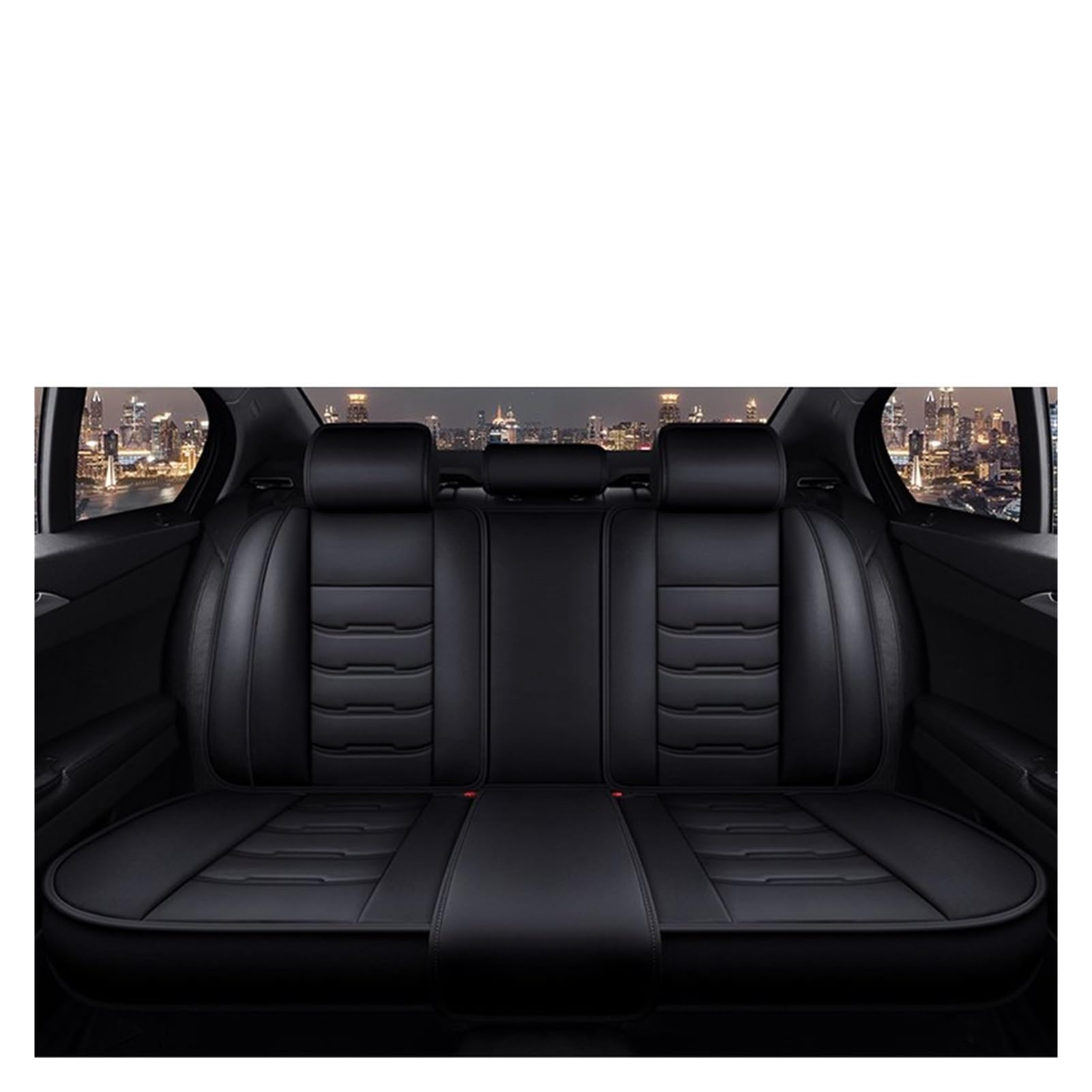 Housse de siège auto noire finition premium pour berline et SUV