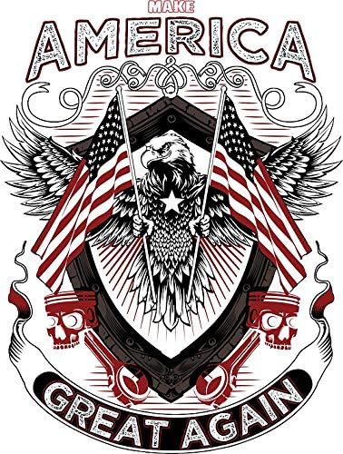 MAGA Make America Great Again Piston Biker Vinyl Decal Bumper Wall Laptop Window Sticker 5"