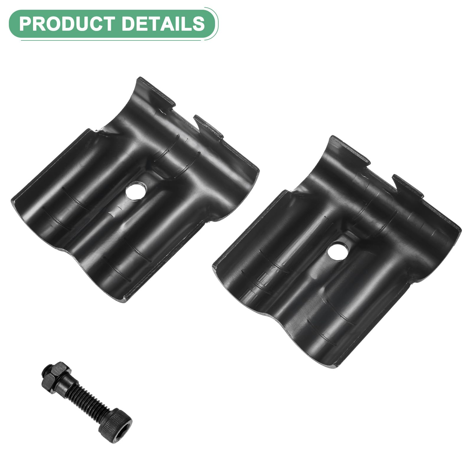 M METERXITY 2-Pack Structural Pipe Connector, 3 Way T Pipe Connector Steel Pipe Connector for OD 1.1" or 28MM Pipe - Image 2
