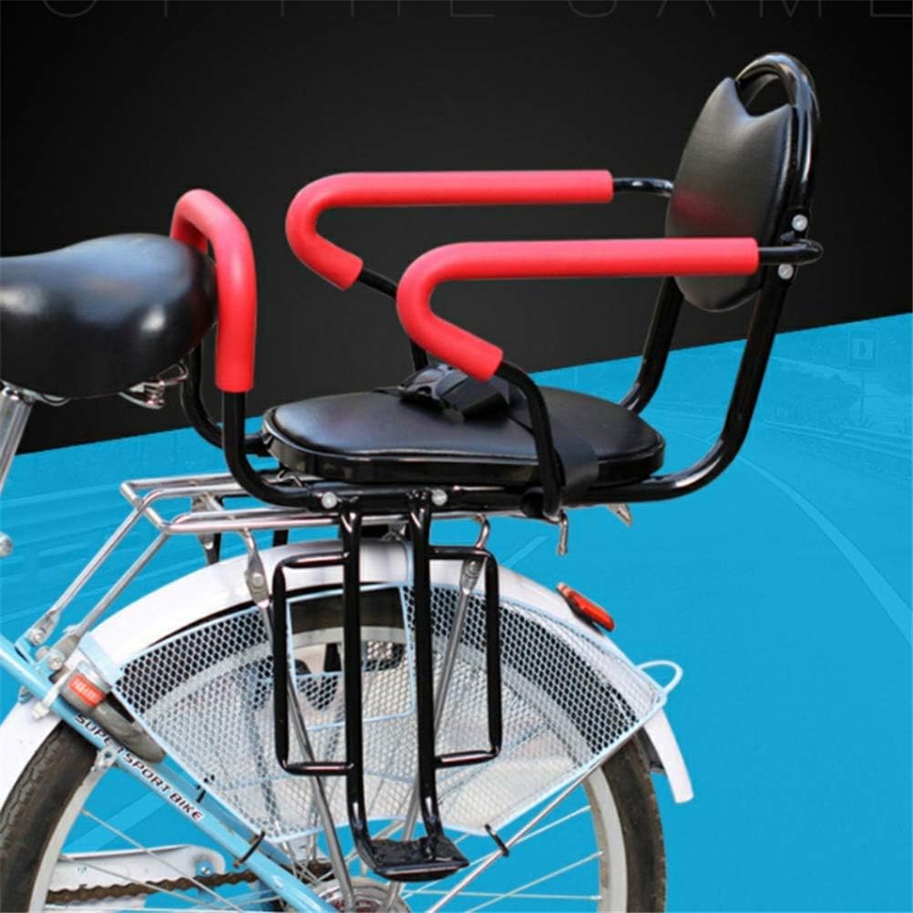 GFYWZ Bicycle Rear Seat Kids Cushion Footrest Set, Child Bike Back Seat Armrest Seat Cushion, Detachable Fence Armrest and Pedal