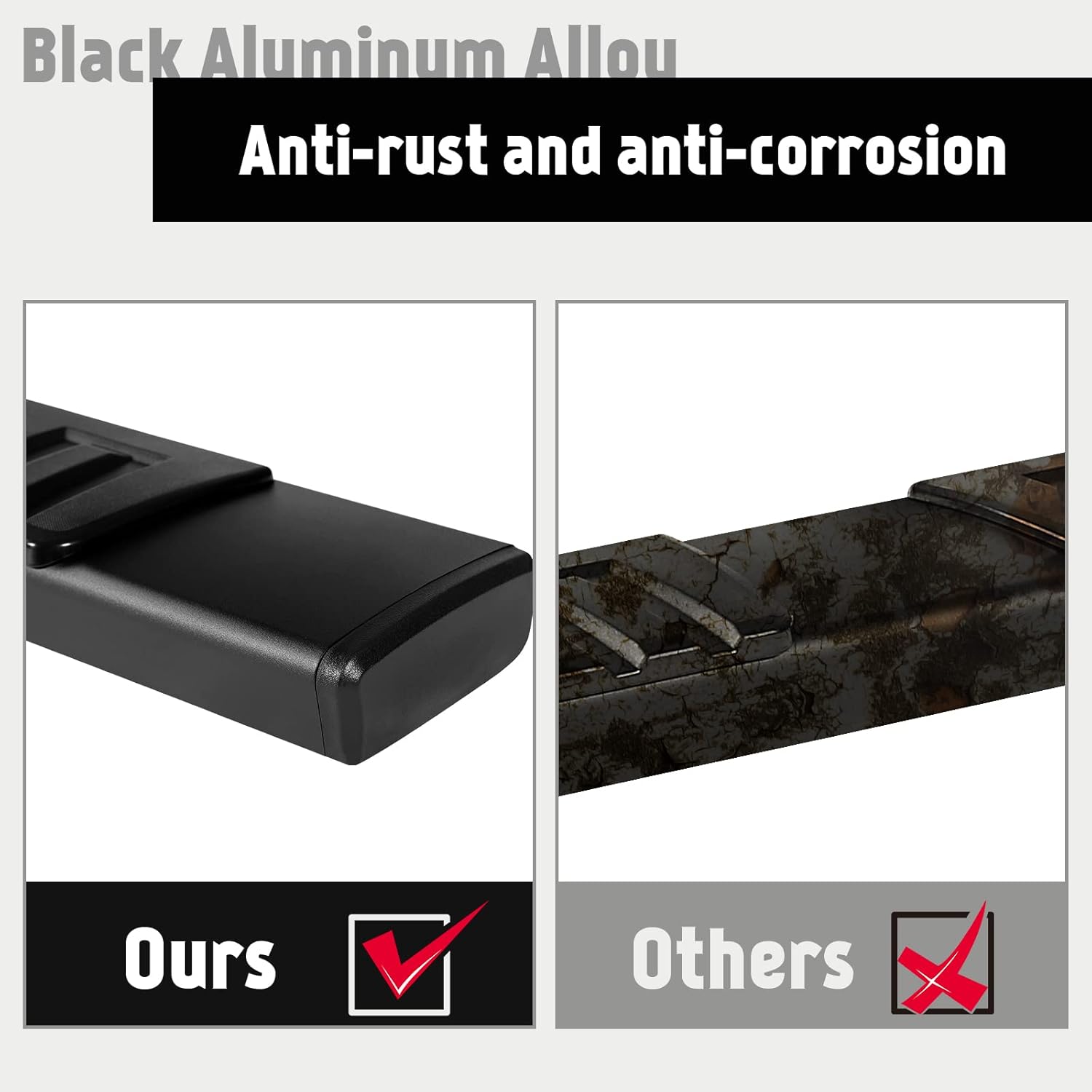 6 Inches Running Boards for 2019-2024 Dodge RAM 1500 New Body Style Crew Cab (NOT for Classic Body) Black Aluminum Alloy Side Step Nerf Bars Side Bars