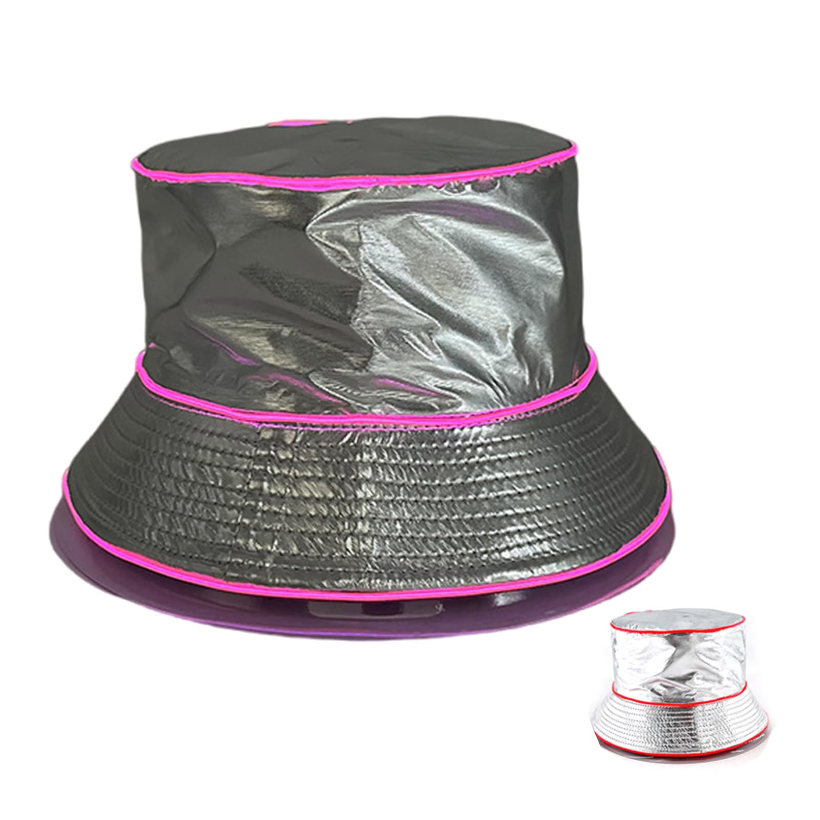 MICFENY Foldable LED Party Hat With Glowing Design For Women Men Dance Event Stage Show Cosplay Party Dressingup Headpiece