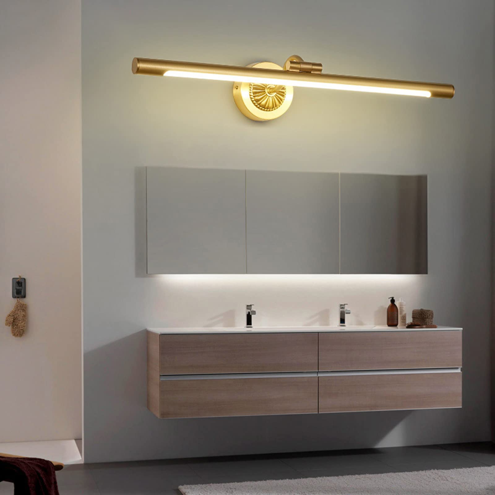 Oświetlenie toaletki LED Lustro Przednie światło Łazienka Wodoodporna, przeciwmgielna kinkiet naścienny Vanity Light do makijażu Oprawy oświetleniowe dekoracyjne do wnętrz Oprawy do kąpieli (56 cm,