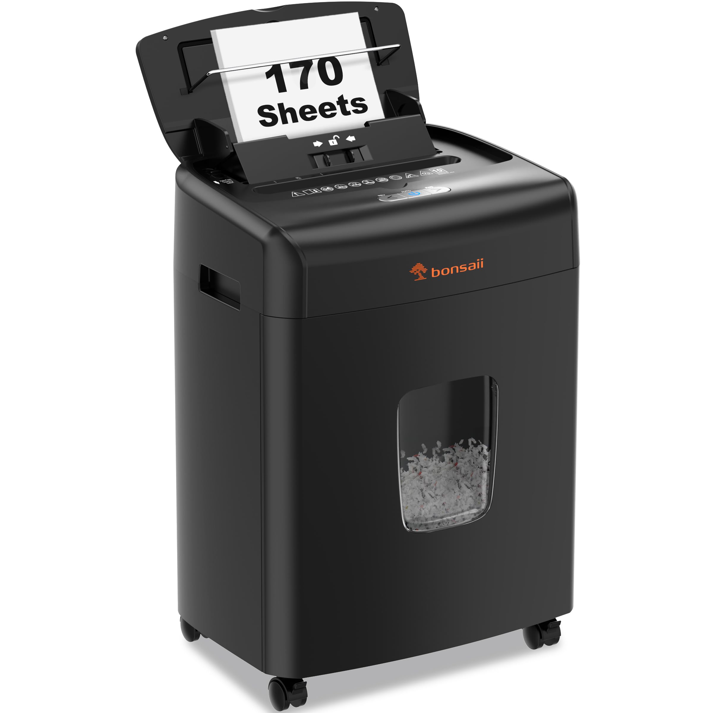 Bonsaii Heavy Duty 170-Sheet Micro Cut Paper Shredder Auto Feed