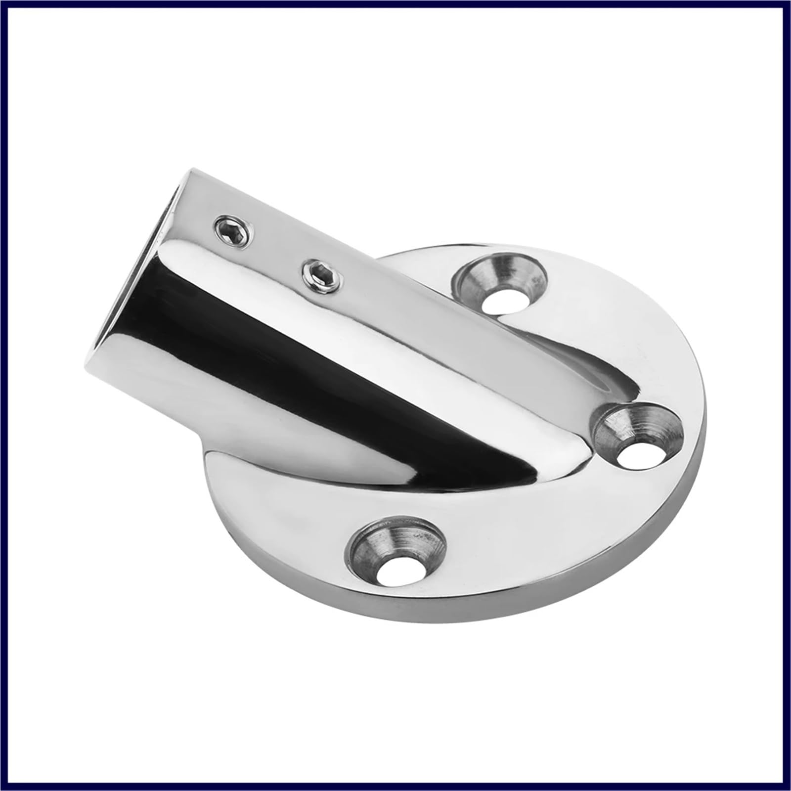 Ehfqpjybbo 25Mm Boat 22/ 30° Round Pipe Base Mount Pipe Stanchion 316 Stainless Steel Accessories 1Pcs(25Mm)