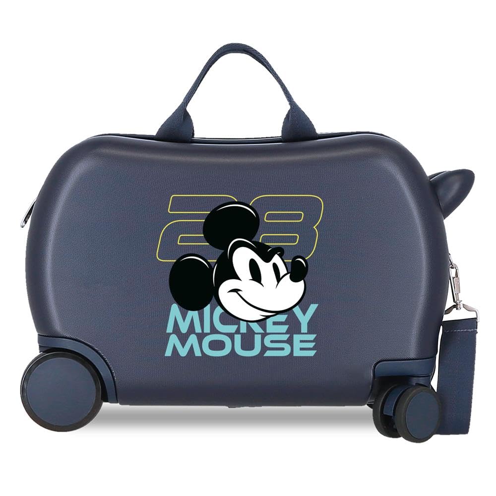 Disney Joumma Bags - Valigia per bambini realizzata in ABS, materiale rigido e leggero, ruote doppie, chiusura a combinazione laterale, motivo: Topolino Minnie e ro, Racing Crew, Talla única