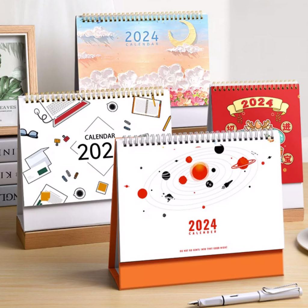 amazon-com-notepad-office-desk-calendar-plan-monthly-calendar-2024-standing-desktop-page-flip-calendar-simple-paper-annual-calendar-office-products