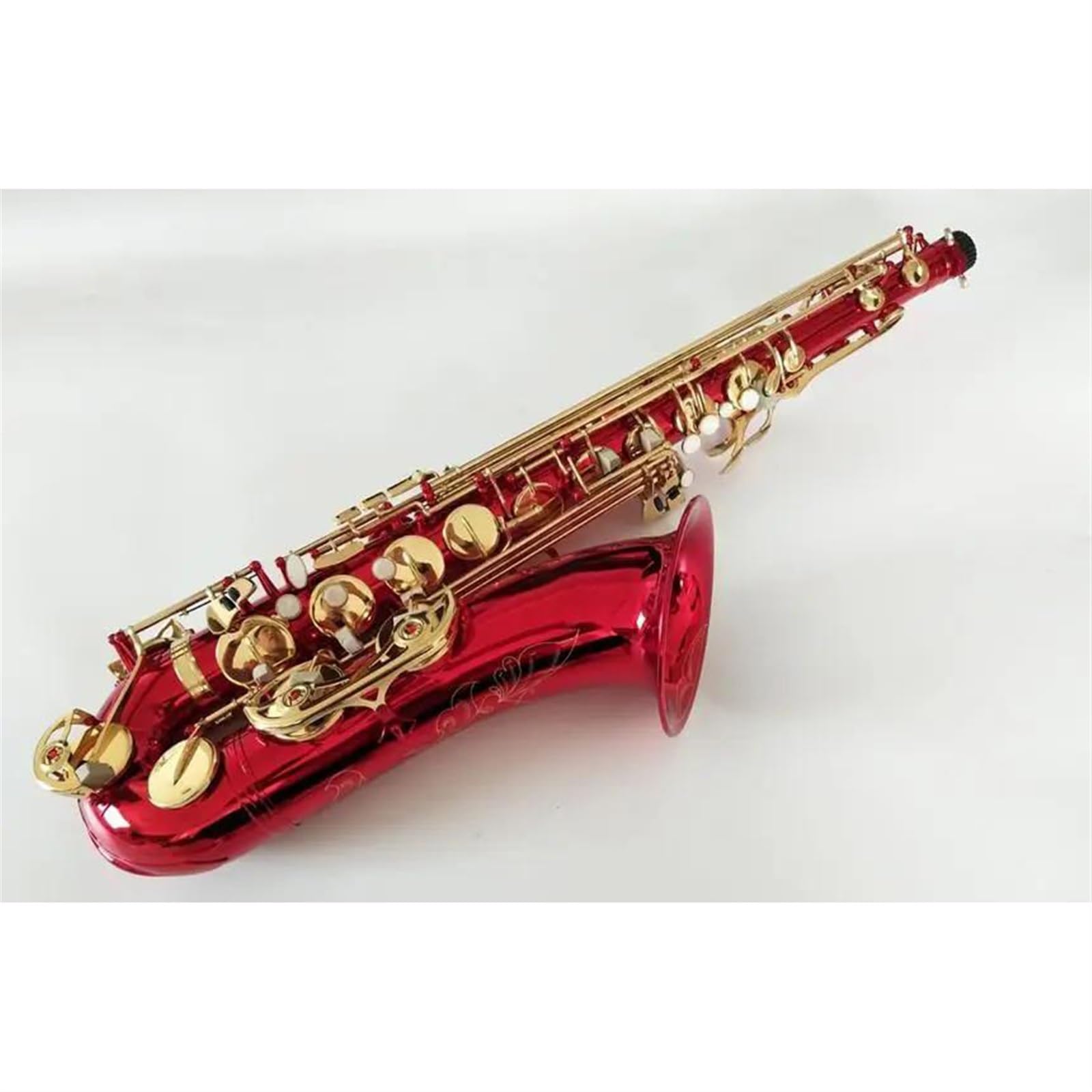 Saksofon Instrument Muzyczny Bb Saksofon Tenorowy Korpus Z Mosiądzu Złoty Klucz Saksofon Z Ustnikiem