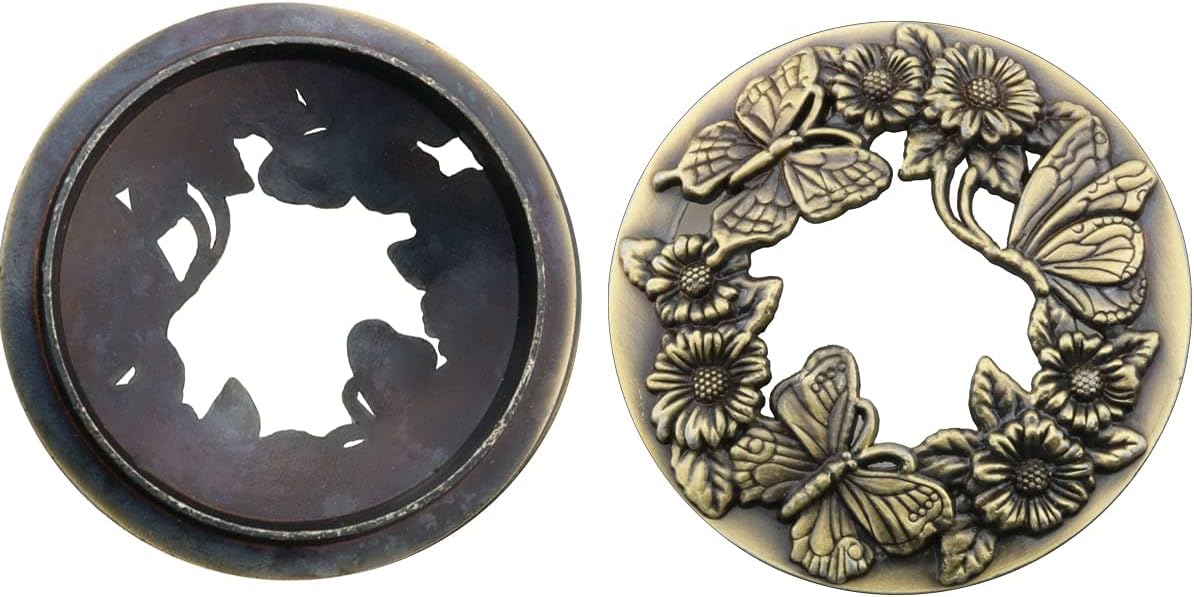 Candle Topper Antique Bronze Butterfly Candle Cover Topper Shade Jar Lid Shade Sleeves for Jar Candles image 3