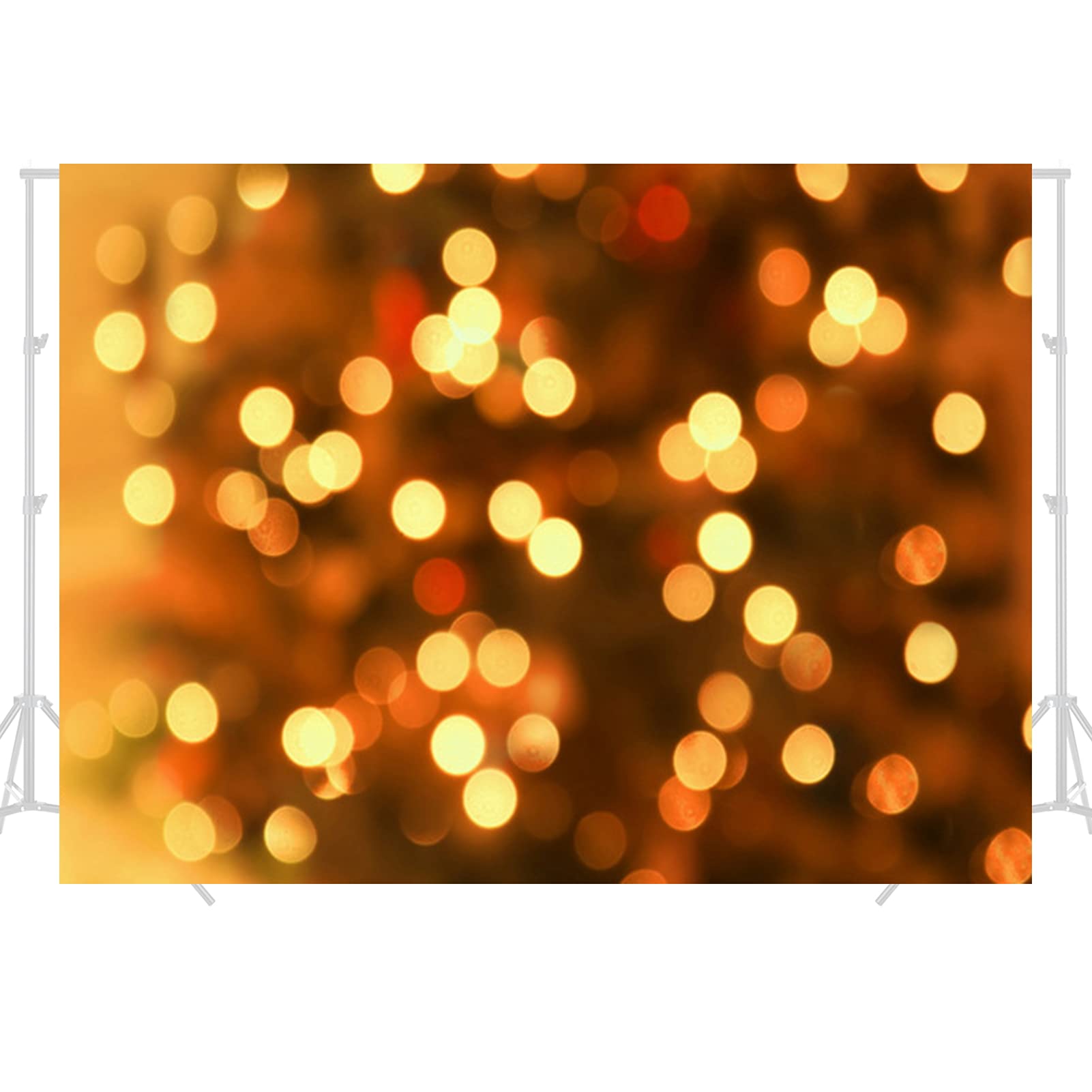 jiuzcare Fotohintergrund Gold Bokeh 2 x 1,5 m, Fotoleinwand Glitzer, Fotobox Fotografie Fotowand Dekoration für Hochzeit Party Geburtstag Abiball Studio Fotos Photo Booth Deko, glänzender Hintergrund