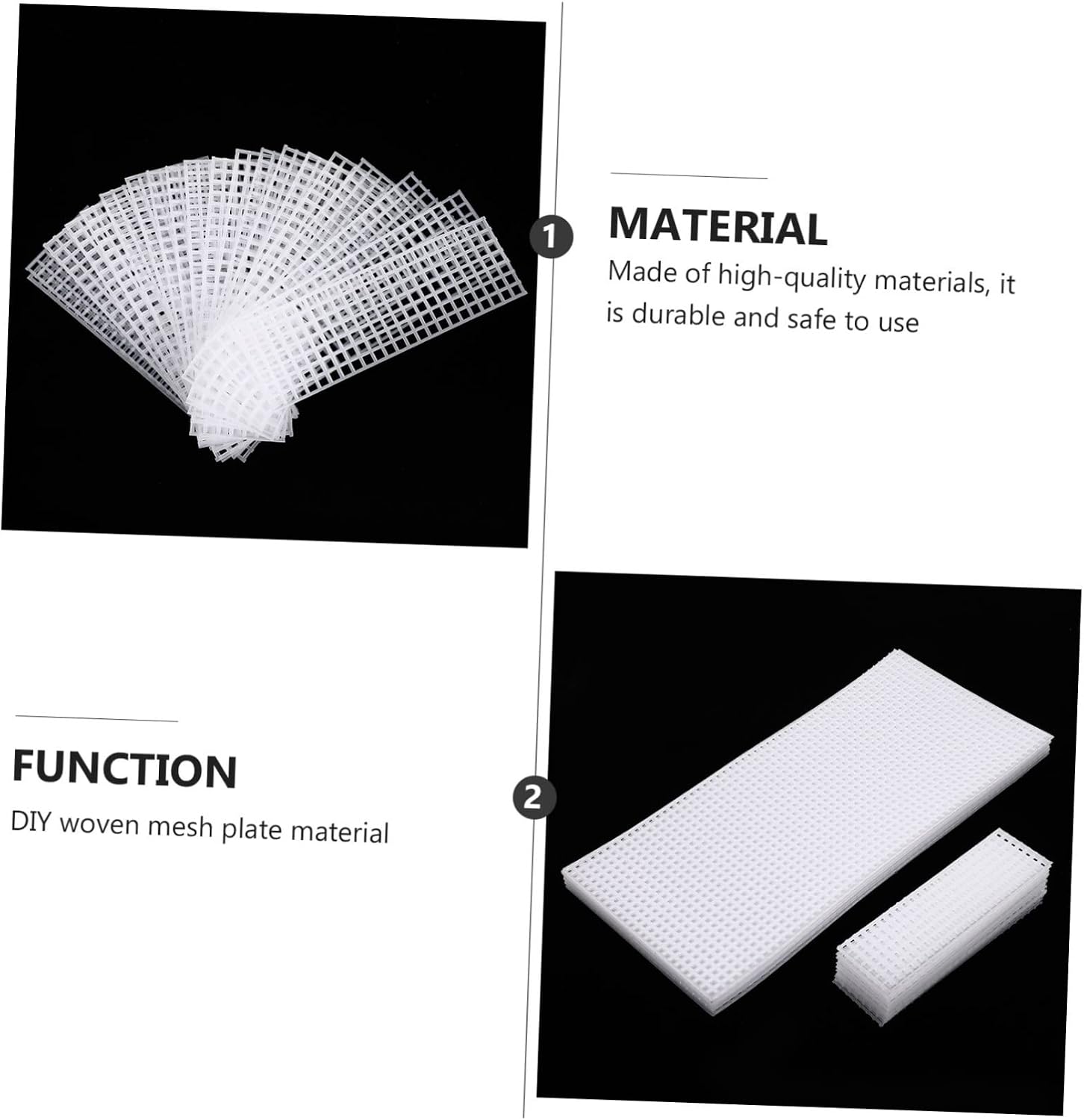 KALLORY 10pcs Sheets Woven Mesh DIY Woven Bag Knitting Bag Knitting Kit Hands Tote Purse Grid Plate Crochet Making Plate Weaving Board to Weave Wallet Messenger Suite