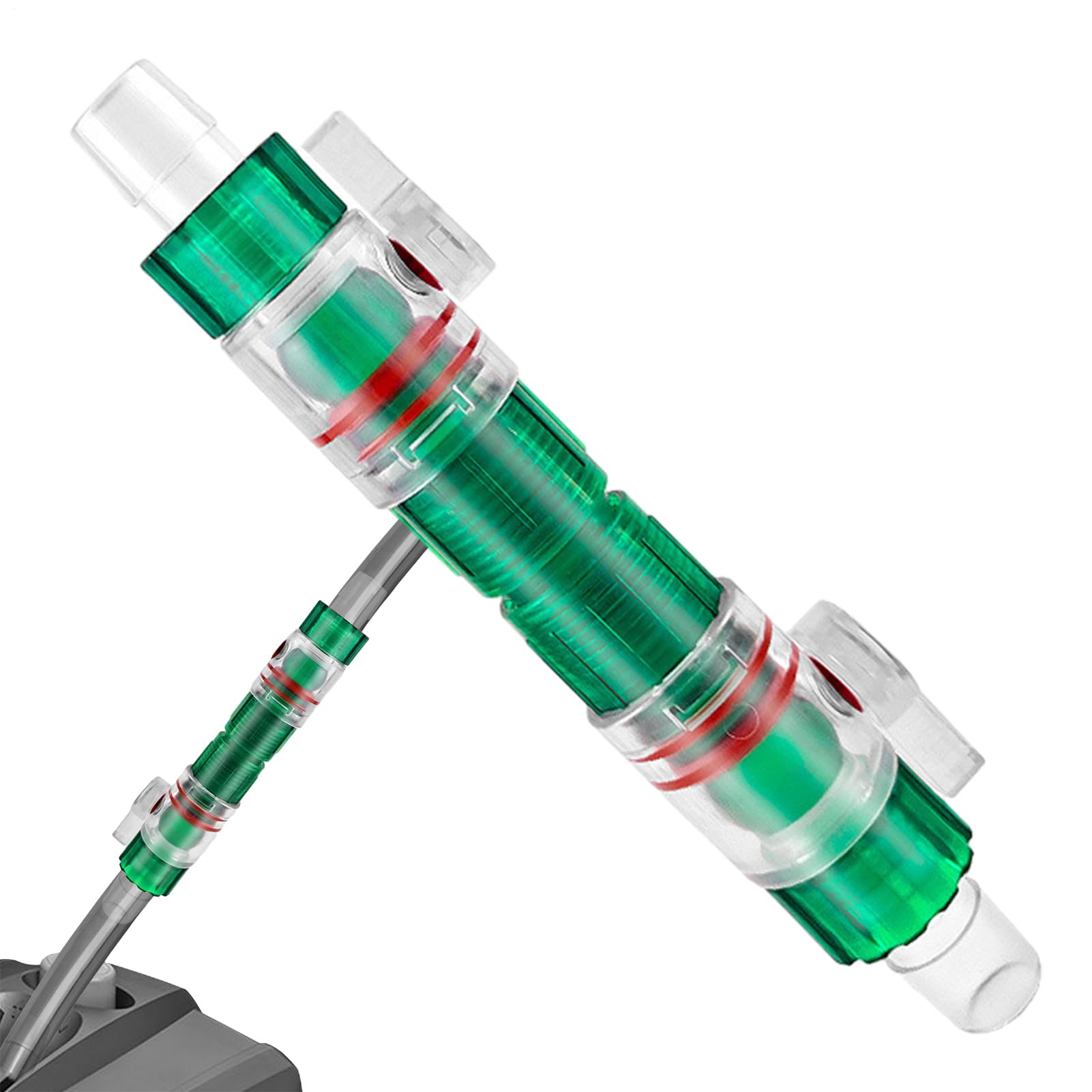 Aquarium de soupape à double robinet - Connecteur de tuyau de tuyau de poisson à poisson | Vanne de soupape Release rapide Pompe à air Vannes de commande d'écoulement d'aquarium pour le sel d'eau fraî