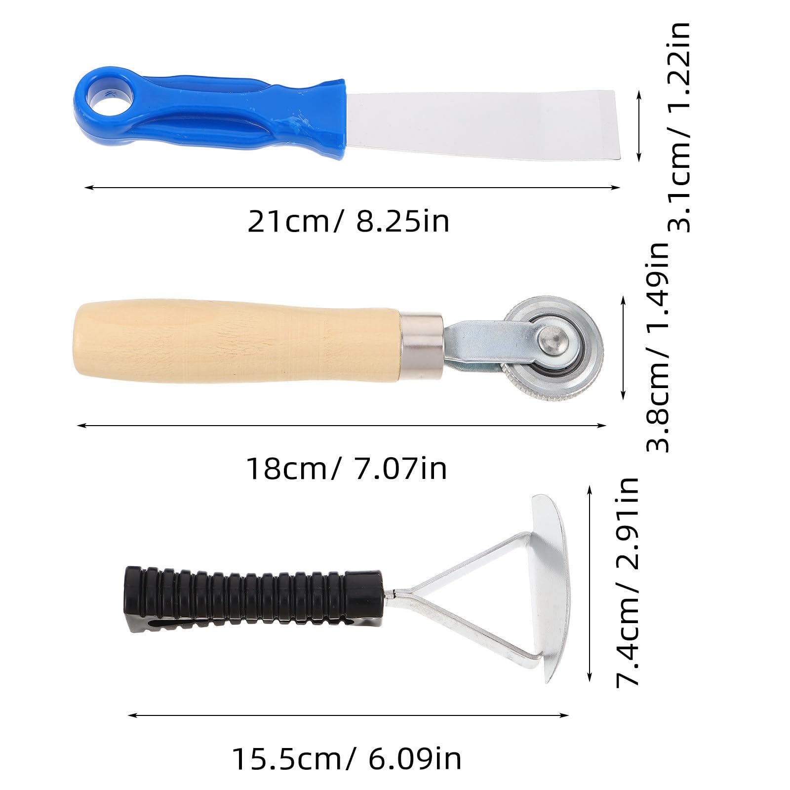 Zerodeko Kit Utensili Riparazione Pneumatici con Rullo Cucire Levigatrice Rotante Pneumatici Utensile Smussare Preparazione Kit Toppe Impieghi Gravosi Auto Moto