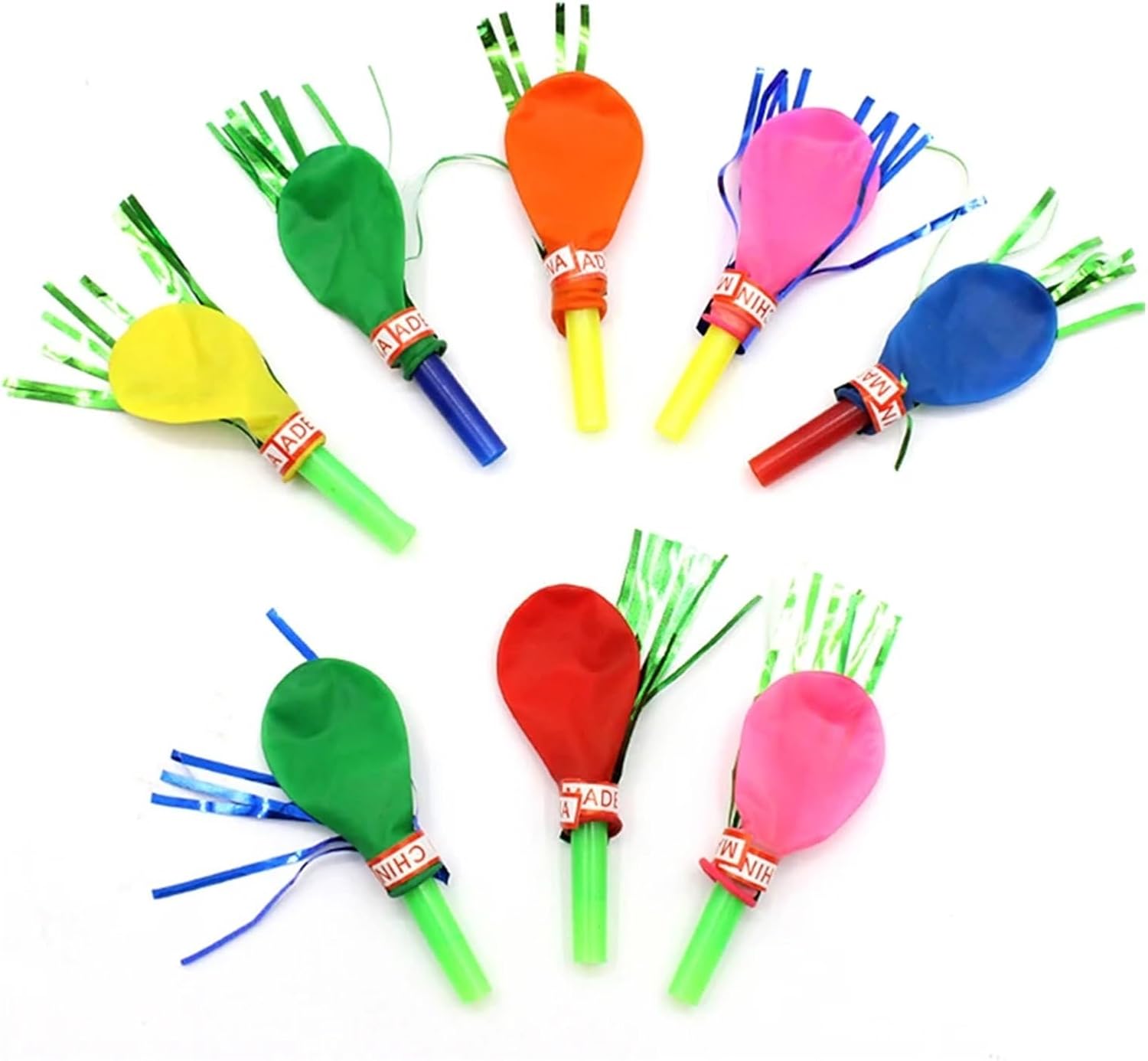 700 Pcs Colorful Whistling Balloon Horn Noise Makers, Suitable for Birthday Party Gifts, Decorations, and Games