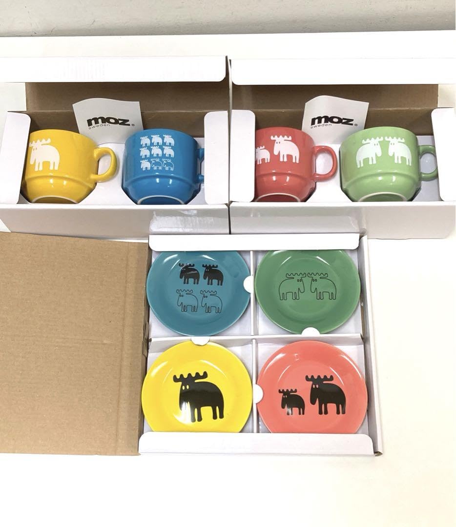 Amazon | モズ moz Sweden 小皿＆スタッキング ペアマグカップ セット