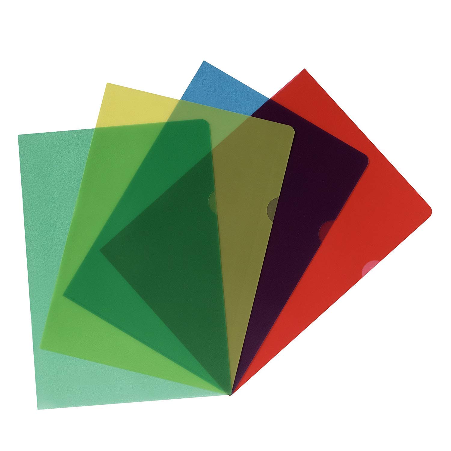Herlitz 11420254 Aktenhülle, A4, Sortiert, genarbt, farbig (10x 20 Stück, transparent)