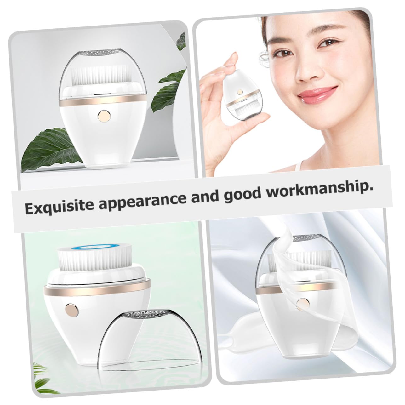 Cepillo Eléctrico de Limpieza Facial 300mah Abs Blanco Portátil