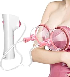 Dispositivo Eléctrico De Aumento De Senos, Masajeador De Senos Eléctrico De Doble Copa para Mujer, Copa De Senos Al Vacío De Presión Negativa Con Carga Usb, para Displasia Mamaria, Senos Planos