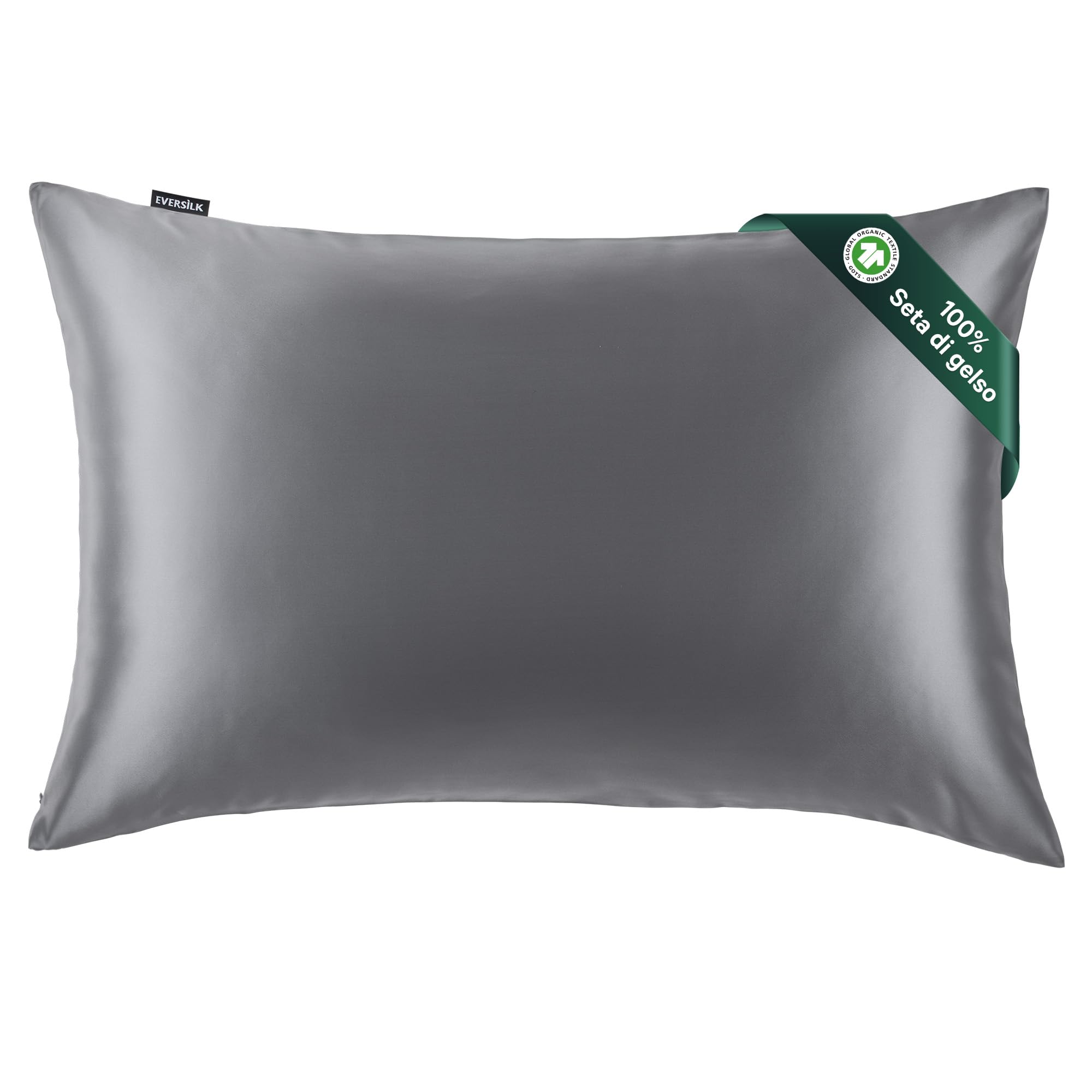 EVERSILK Seidenkissenbezug aus 100% Maulbeerseide für Haare & Haut, 22Momme | OEKO-TEX®-zertifiziert, 6A-Maulbeerseide, doppelseitig, verdeckter Reißverschluss, weich & angenehm für erholsamen Schlaf