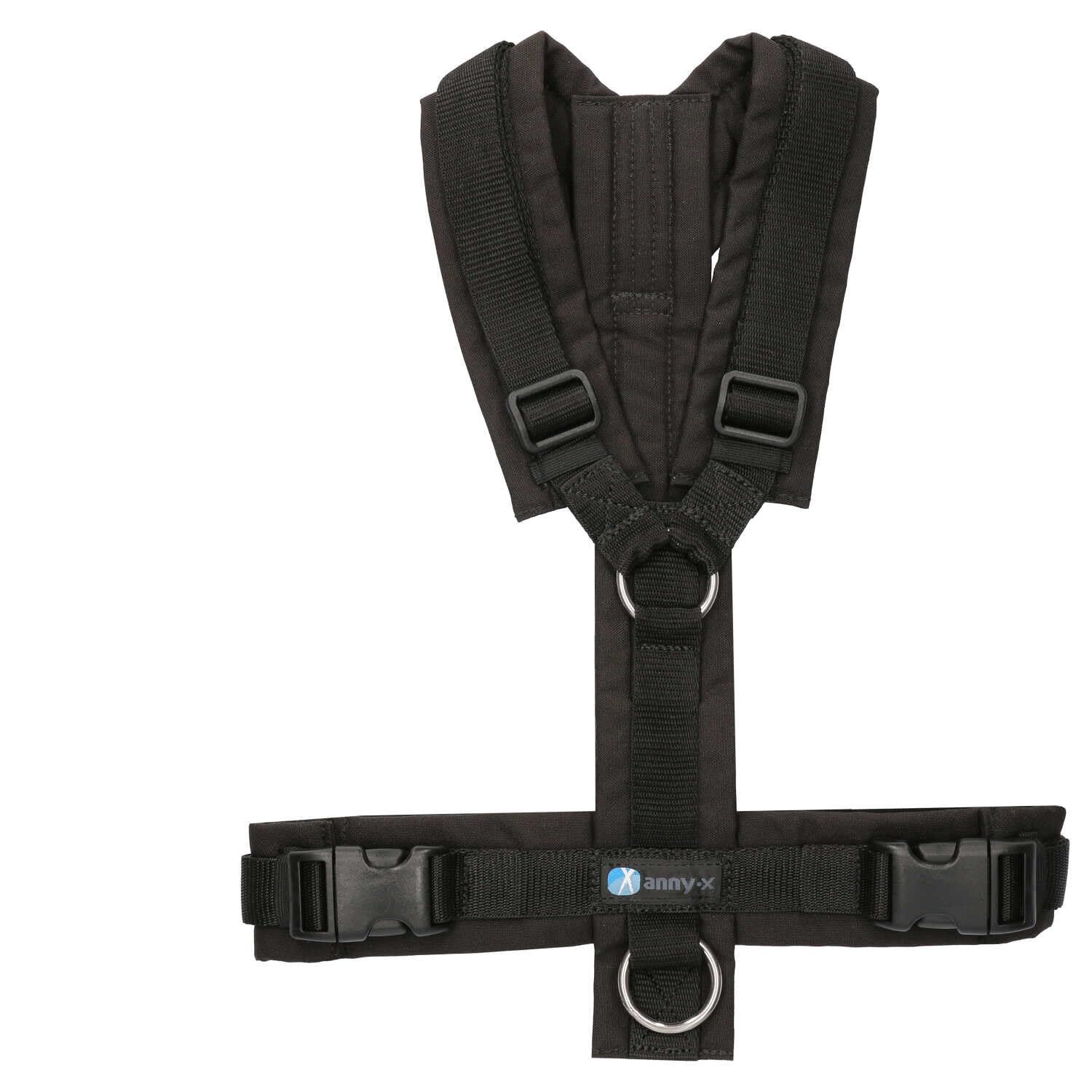 Anny-X Brustgeschirr Fun Schwarz-Schwarz | Hundegeschirr Größe S (Brustumfang 52-64 cm)