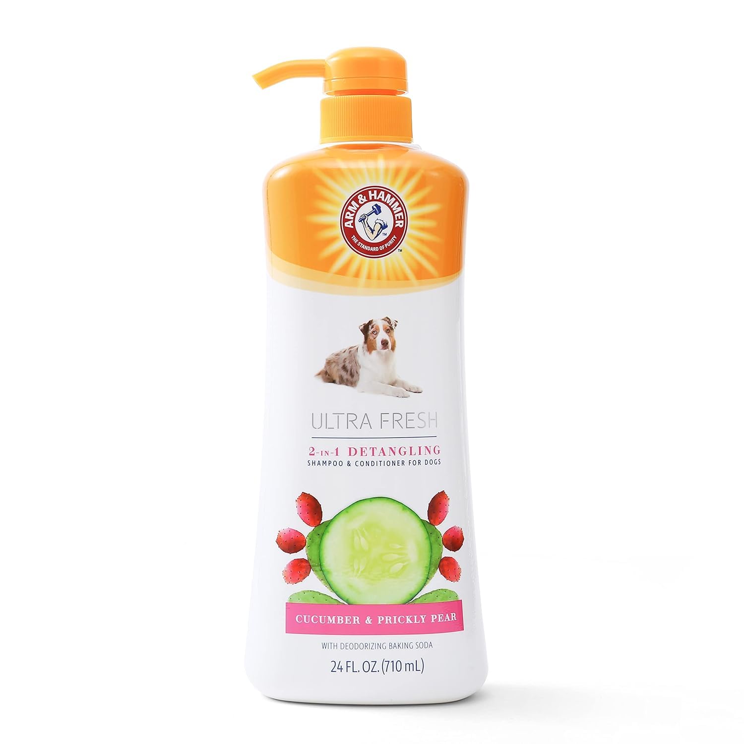 Arm & Hammer Ultra Fresh 2-in-1 Detangling Dog Shampoo & Conditioner - Deodorizing Dog Wash, Professional Grooming Supplies for Puppy & Sensitive Skin