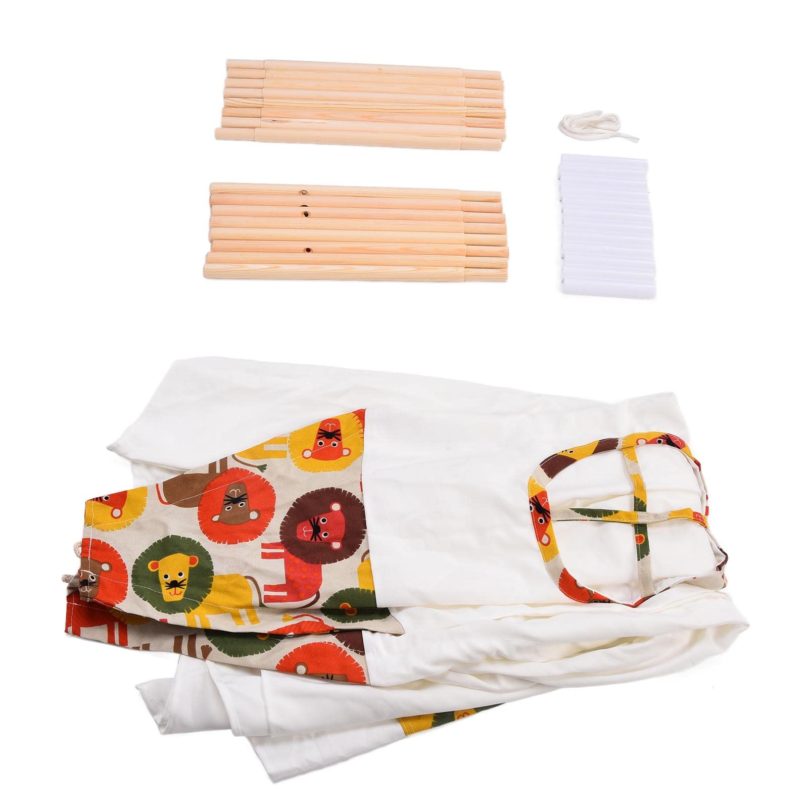 Tienda de Campaña para Niños con Diseño de Animales de Dibujos Animados, Tienda de Juegos Interior y Exterior para Niños para Juegos Creativos, para Mayores de 3 Años, Material de Algodón