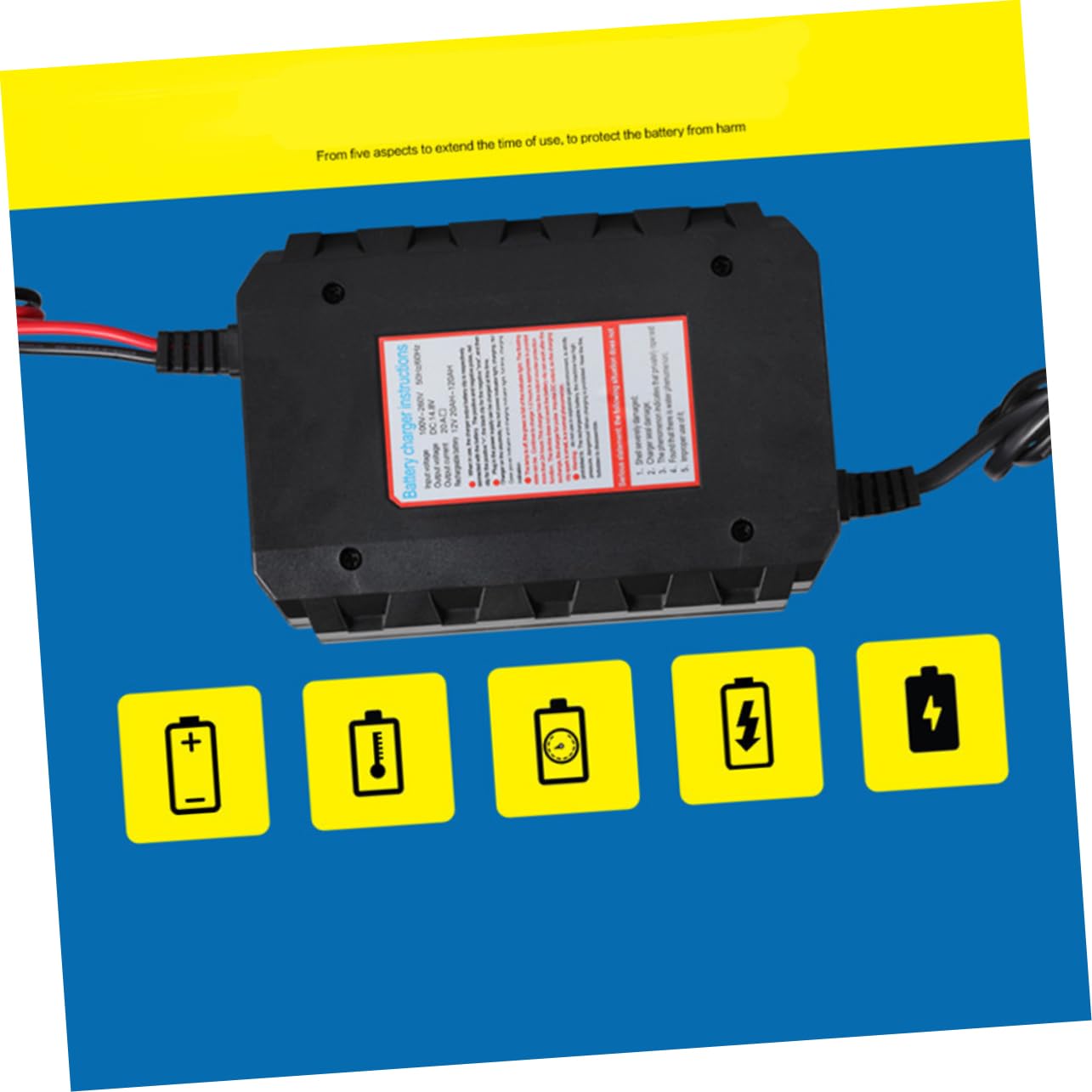 Chargeur de Batterie Automobile 12 V 20 A Modèle 20a en Plastique