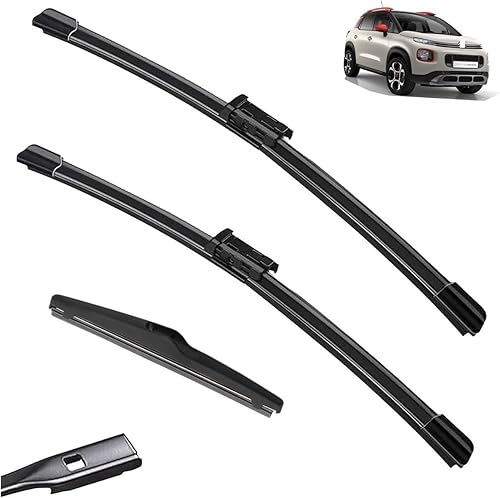 Compatible con Citroen C3 Aircross 2017-2020 26 + 16 + 7.5 pulgadas, limpiaparabrisas delantero y trasero, accesorios de cortador de cepillos 2017