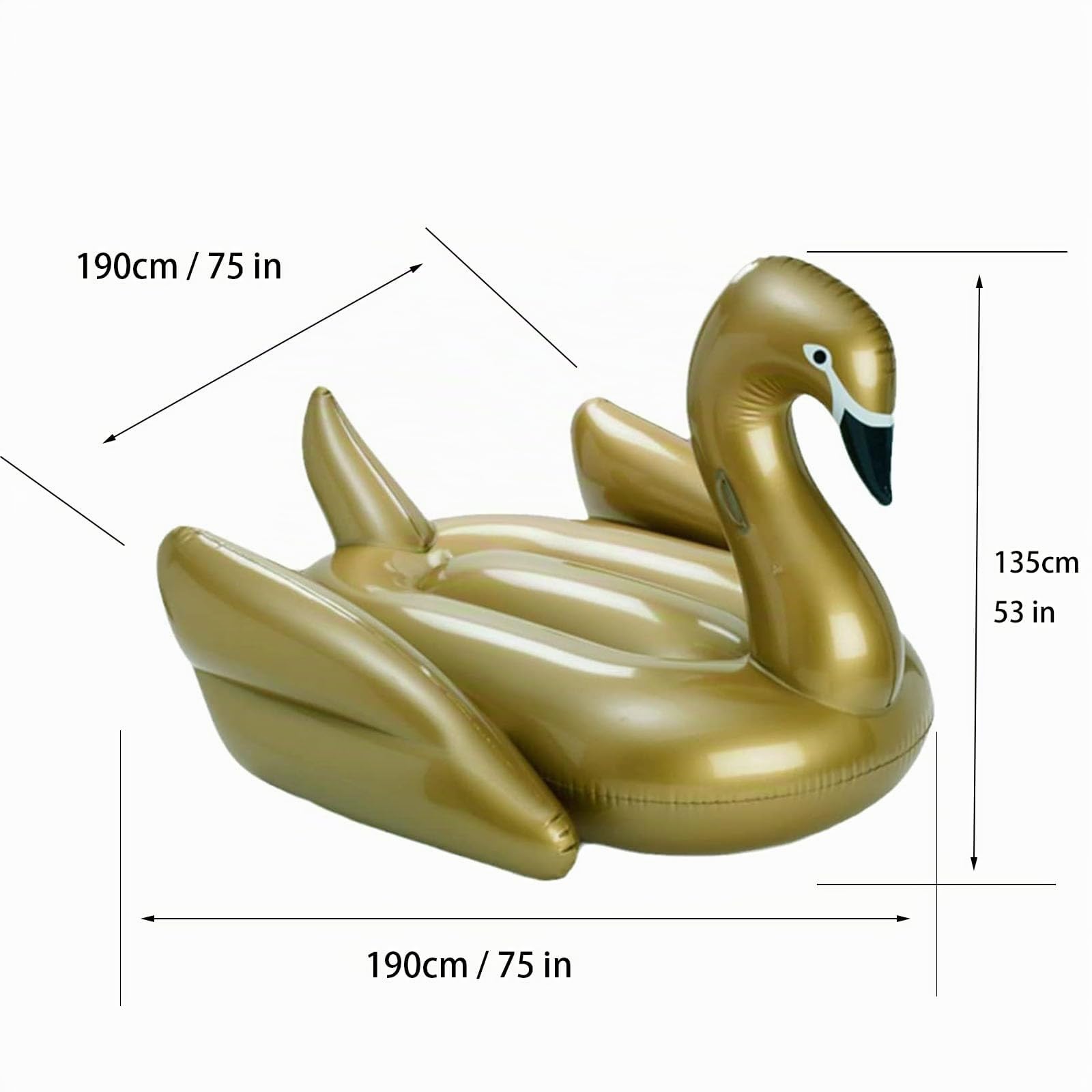 Aufblasbare Pipefish Schwan LianShi schwimmbecken Pool Schwimmen Aufblasbare（Gold