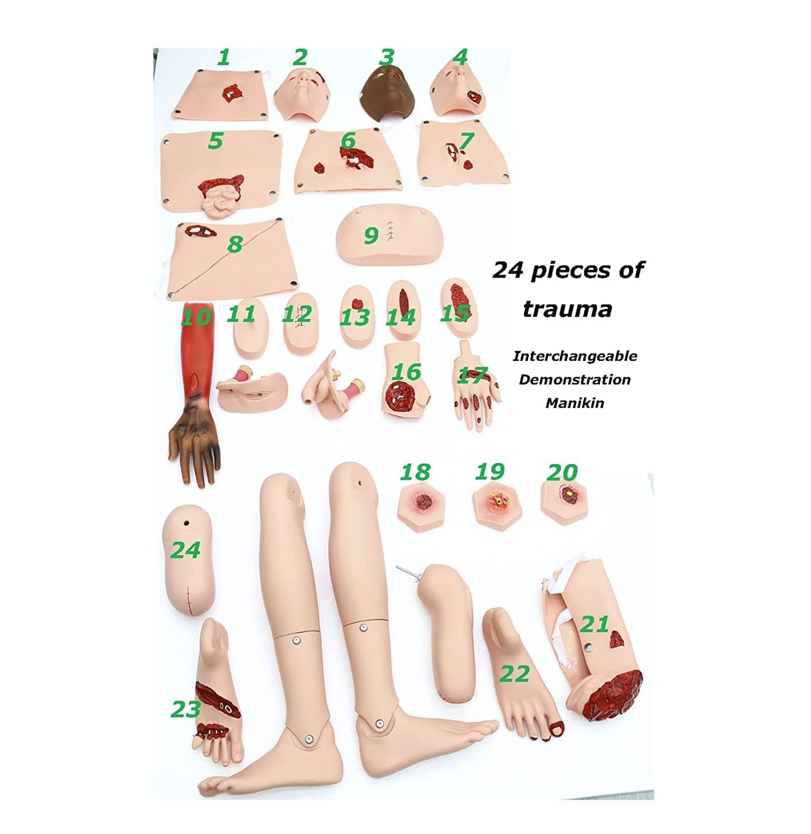Wielofunkcyjny manekin treningowy do opieki nad pacjentem 24 moduły ran Anatomiczny model człowieka Zaawansowany manekin do treningu urazowego Model demonstracyjny Manekin dla mężczyzn i kobiet Model