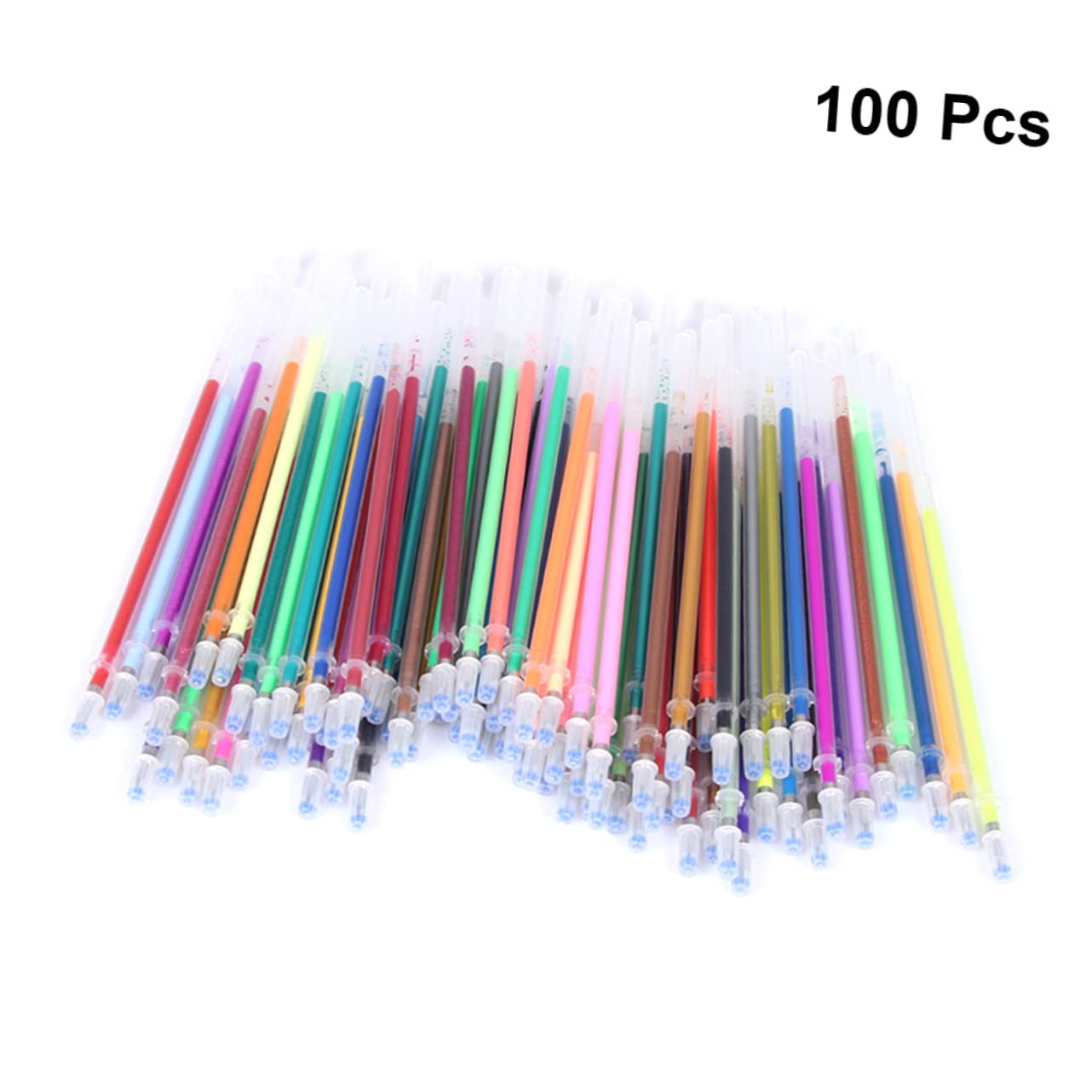 STOBOK 300 Pièces Recharges De Stylo Gel Pailleté Recharges De Stylo à Encre Gel Stylos Pastels Recharges De Stylo à Bille Recharges De Stylos à Paillettes Fluo Adulte Se Réconcilier