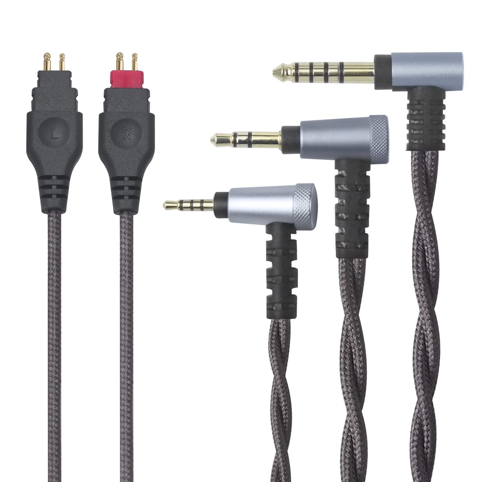 okcsc Cable de repuesto para auriculares con enchufe equilibrado de 2,5 mm para auriculares SENNHEISER HD650 HD600 HD580 HD535 HD545 HD565 HD265, cable de repuesto de auriculares de cobre de cristal