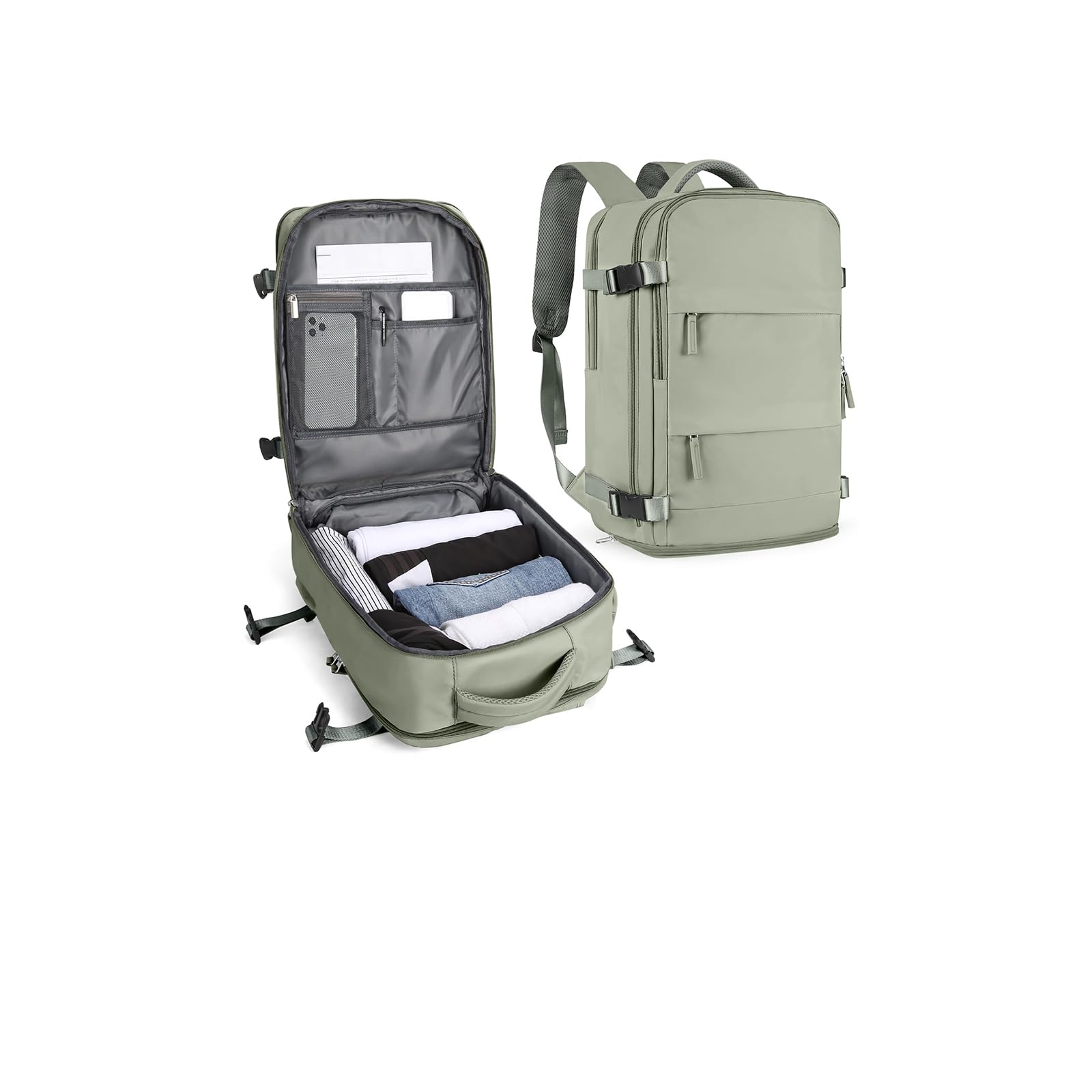 SZLX Mochila al Vacio con Bomba Equipaje de Mano 40x30x20 Ryanair Vueling Wizzair Easyjet Mochila Viaje Cabina Avion 40x20x25 Ryanair Mujer Mochila de transporte Impermeable para Computadora Portátil — view 48
