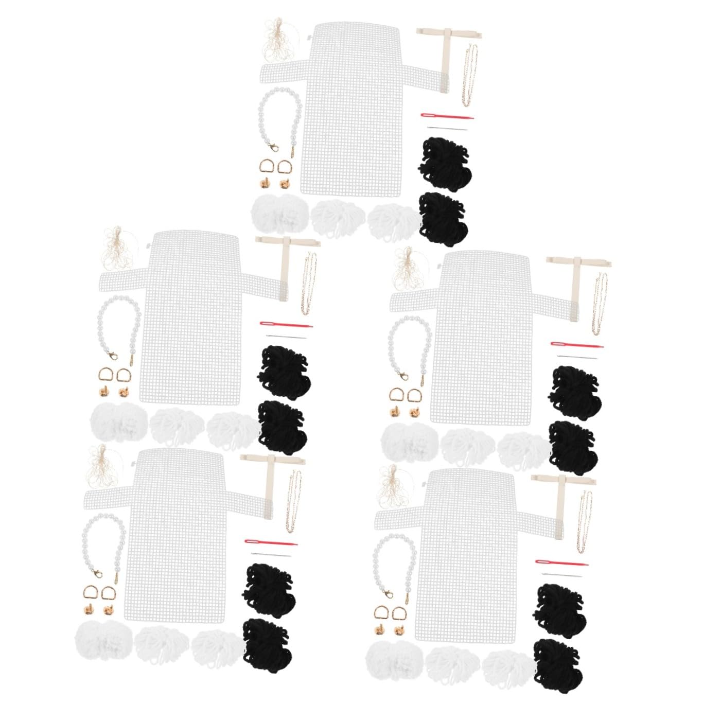 jojofuny 5sätze DIY Handtaschen Mit Materialien Für Handgefertigte Umhängetasche Perlen Und Zubehör Für Kreative Bastelprojekte Für Anfänger Und Bastelbegeisterte