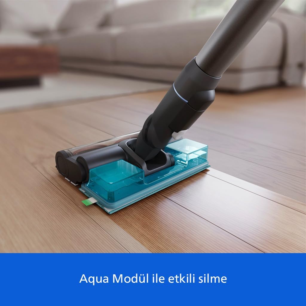 Philips 7000 Serisi Aqua 25.2 V Kablosuz Dik Süpürge, PowerCyclone 12, 80 dk’ya Kadar Kullanım, XC7153/10