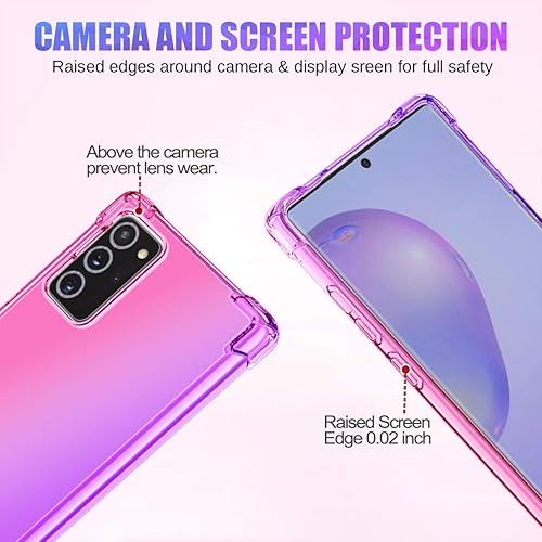 Miniatura 9 de Gufuwo Funda para Samsung Note 20, Galaxy Note 20, funda de teléfono de poliuretano termoplástico suave y transparente, a prueba de golpes, para