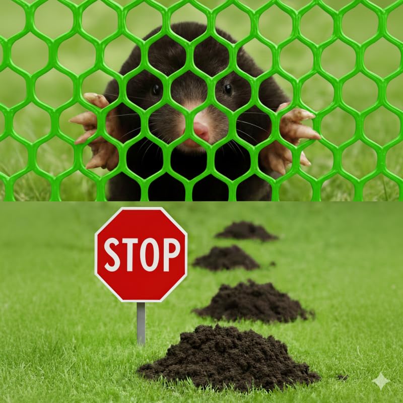 RETELANDIA L'OUTLET DELLE RECINZIONI Rete Salvaprato, Anti Talpa, Impedisce al Cane di Scavare Buche in Giardino, Verde, Multifunzione - 1x5 m