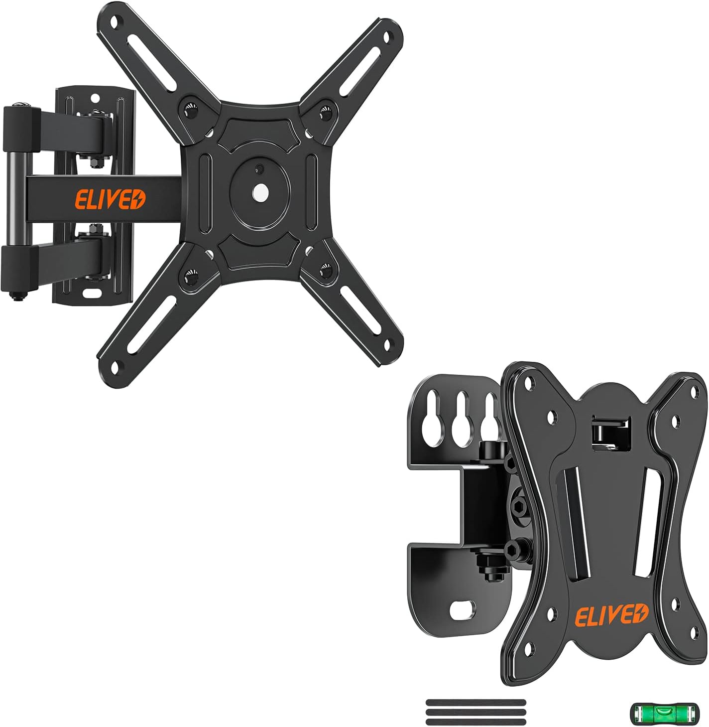 YD1008 TV Wall Mount for 14-42 Inch Curved/Flat TVs, Max VESA 200x200mm and 33 lbs. YD3008 TV Wall Mount Fits Most 13-30 Inch TVs, Max VESA 100x100, 33LBS