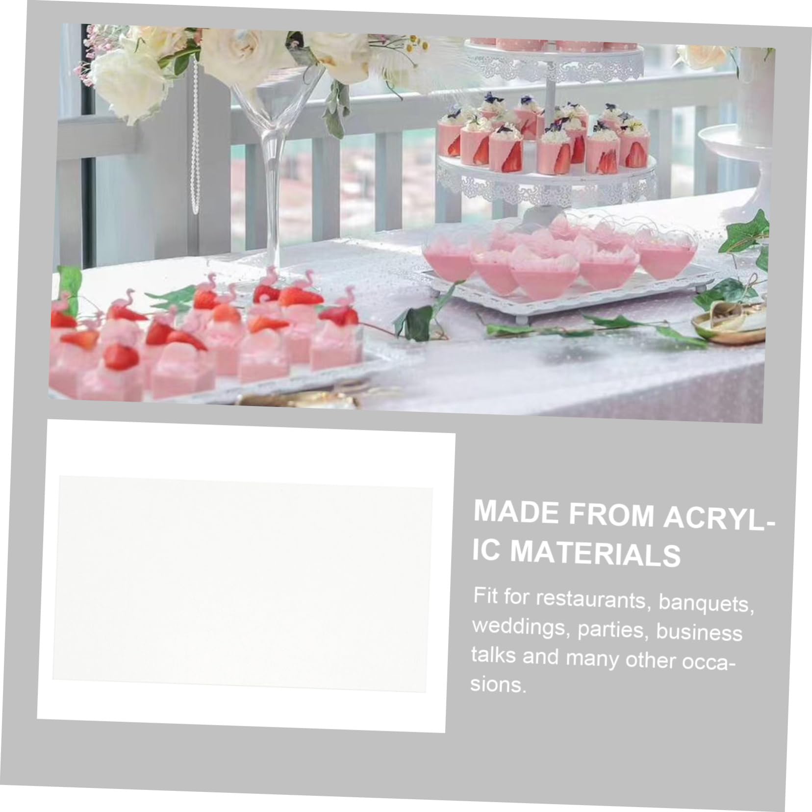 Amosfun 5 Set Segnaposto Acrilico Trasparente Per Matrimoni Cartellini Ospiti Personalizzabili Per Ricevimenti Diy E Decorazioni Eleganti 20 Pezzi*5