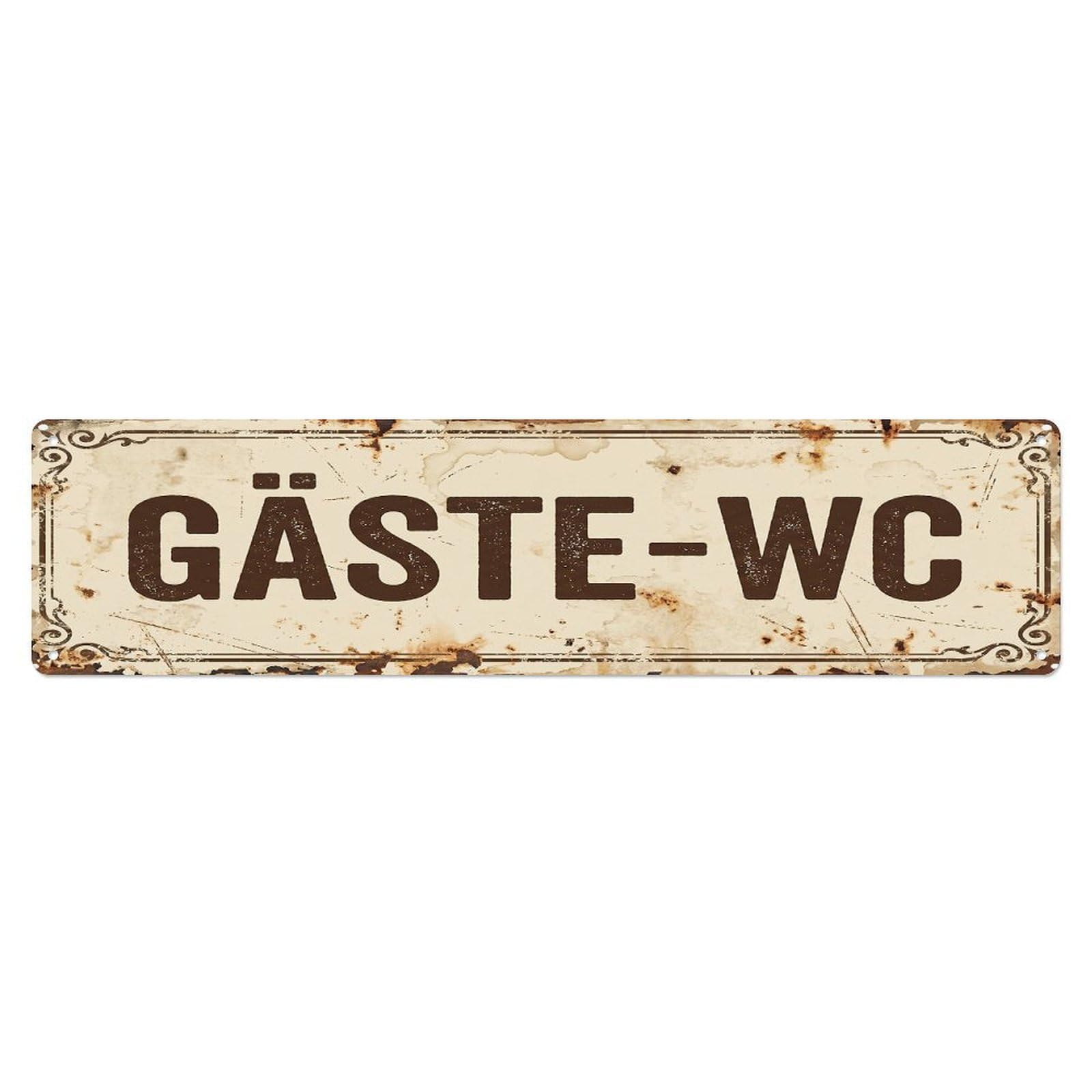 Distressed Nostalgic Pub Facility Toilet(WC) Door Metal Tin Sign Plaque Wall Decor for Cafe, Club Bar, Office, Home Garden Metal Poster 4x16Inch