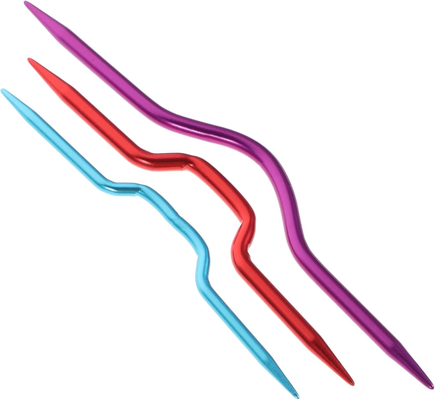 Cable Stitch Knitting Needles Set for Beginners, 3pcs Aluminum