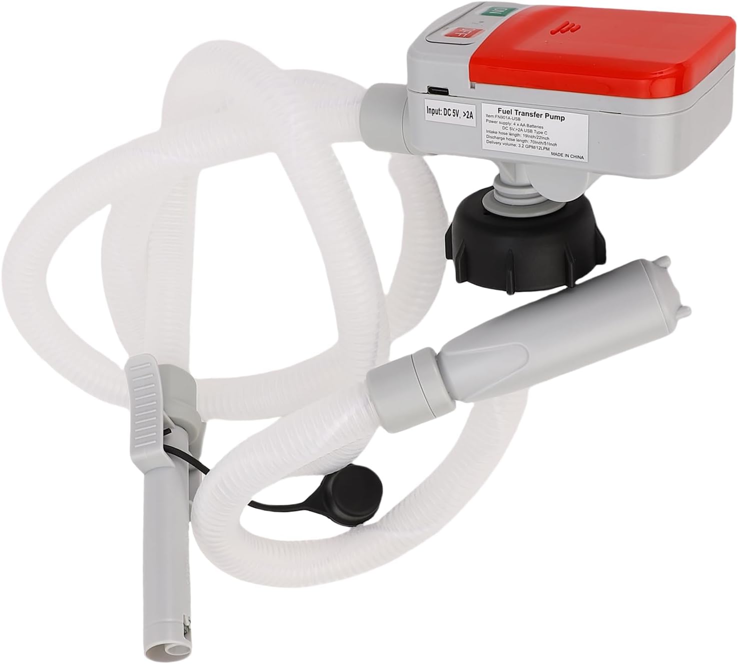 – Hyuduo Fuel Transfer Pump, Automatic Fuel Transfer Device with 3.2GPM Rate, USB Type C Powered, Suitable for Gasoline, Kerosene and Liquid