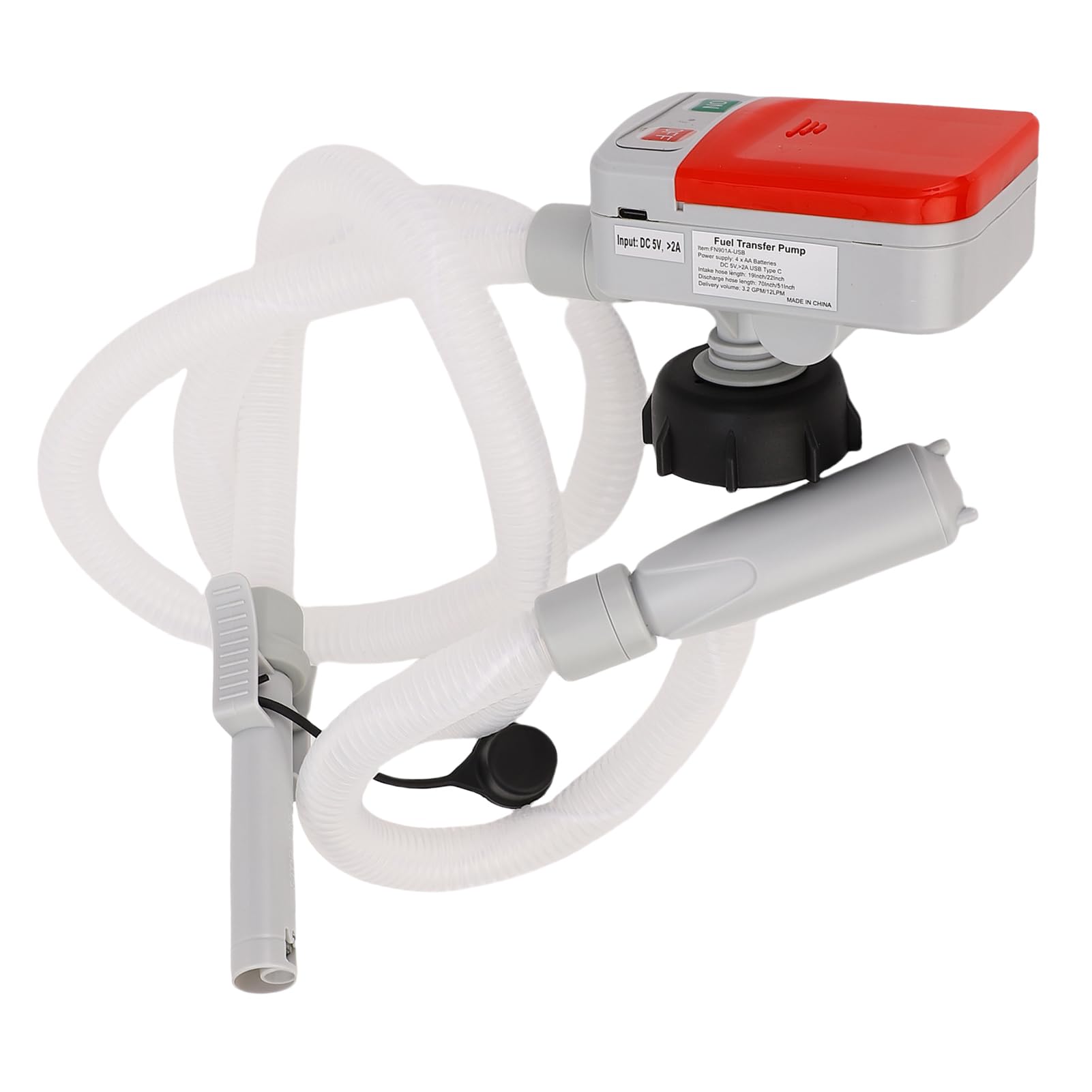 – Hyuduo Fuel Transfer Pump, Automatic Fuel Transfer Device with 3.2GPM Rate, USB Type C Powered, Suitable for Gasoline, Kerosene and Liquid