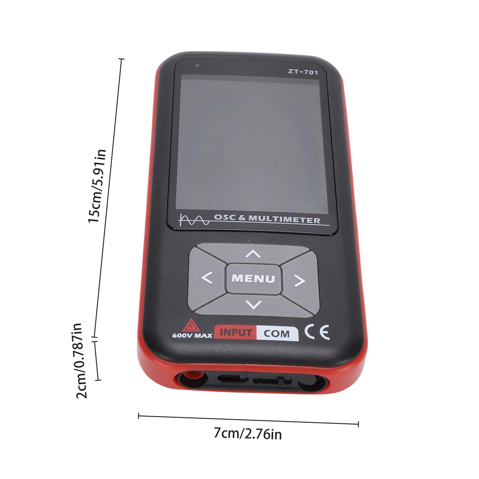 Osciloscopio Multímetro Portátil ZT-701 de 9999 Recuentos con Protección contra Quemaduras, Herramienta de Medición Digital Inteligente para Pruebas Laboratorio, Almacenamiento Datos (ZT-701)