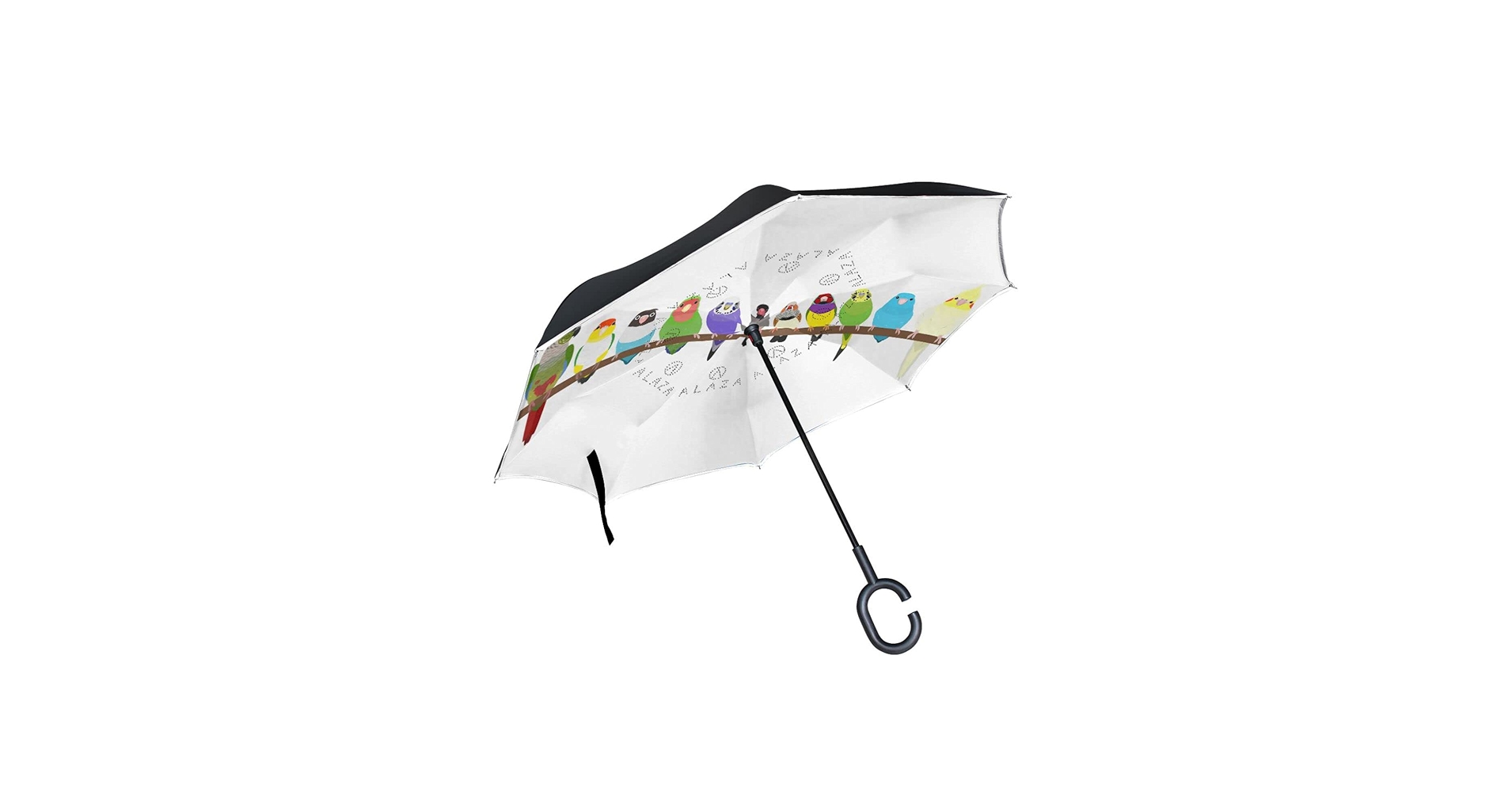 Amazon | Chovvy 逆転傘 長傘 鸚哥 インコ 鳥 鳥柄 おしゃれ