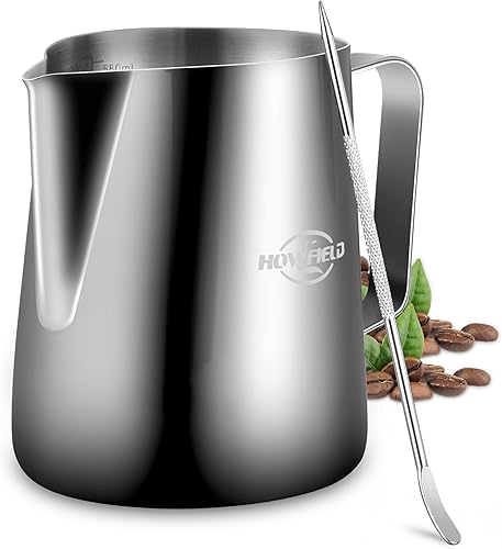 Vaso espumador de leche para vaporizar, jarra de café para hacer espuma de café, jarra de espuma de 20 onzas, jarra de espuma para café con leche,