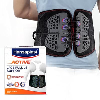 Hansaplast Active Lace Pull LS Support for Men & Women|1 Unit|One Size Fits Most|Lower Back Support Belt for Long Lastin