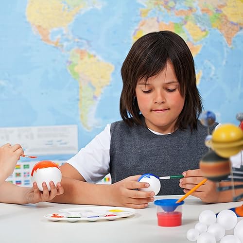 Miniatura 7 de Pllieay - 100 piezas de 5 tamaños de bolas de espuma blanca, bolas de poliestireno para decoración de arte, para bricolaje, proyectos escolares y