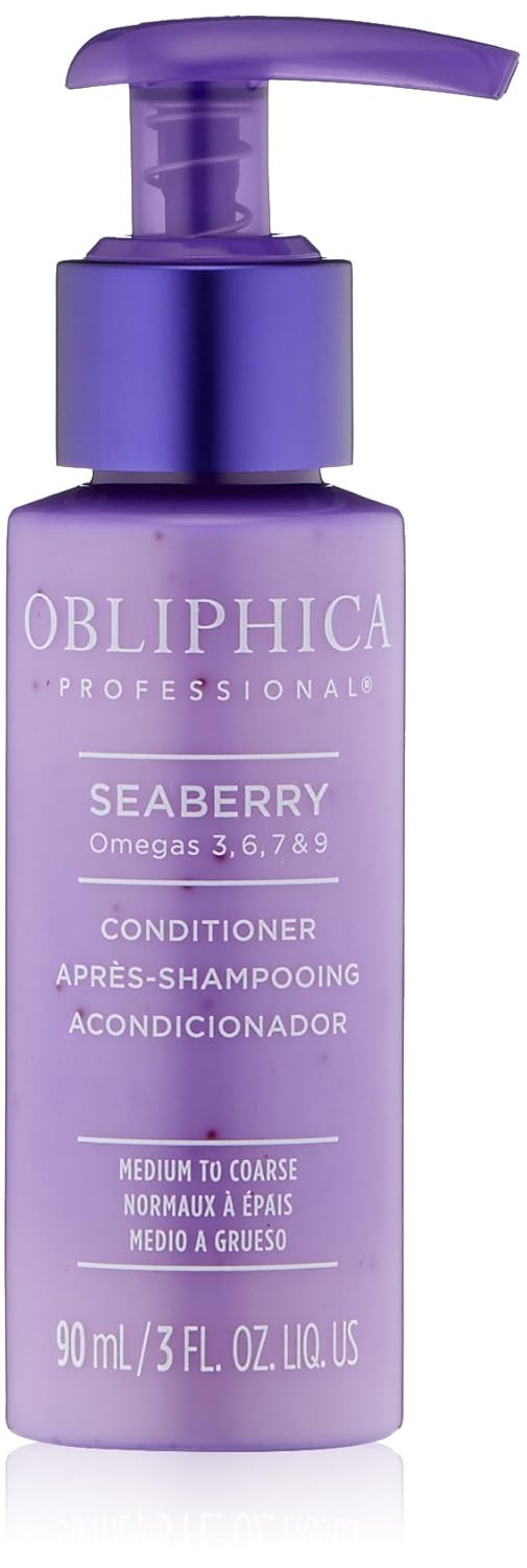 Obliphica Seaberry Conditioner for Wavy Hair - Frizz Control, Curly, Damaged Repaired Hair - Hair Mask & Treatment for Dry Hair and Growth - 10 Fl Oz