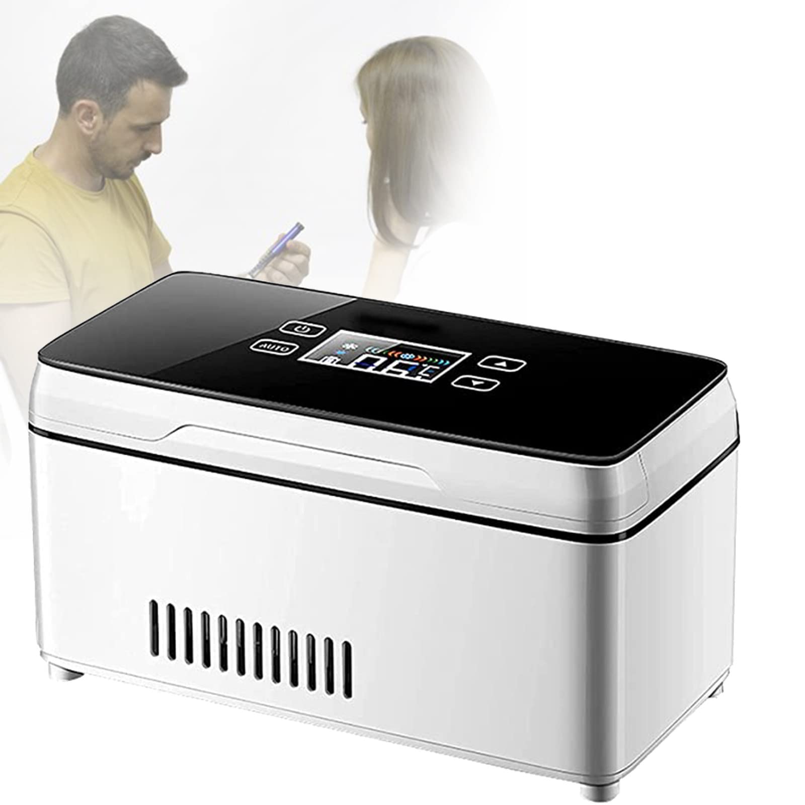Nevera De Insulina para Coche, Viajes, Hogar, Pantalla LED, Refrigerador, Nevera De Insulina Portátil, Nevera, 8 °C,2batteries